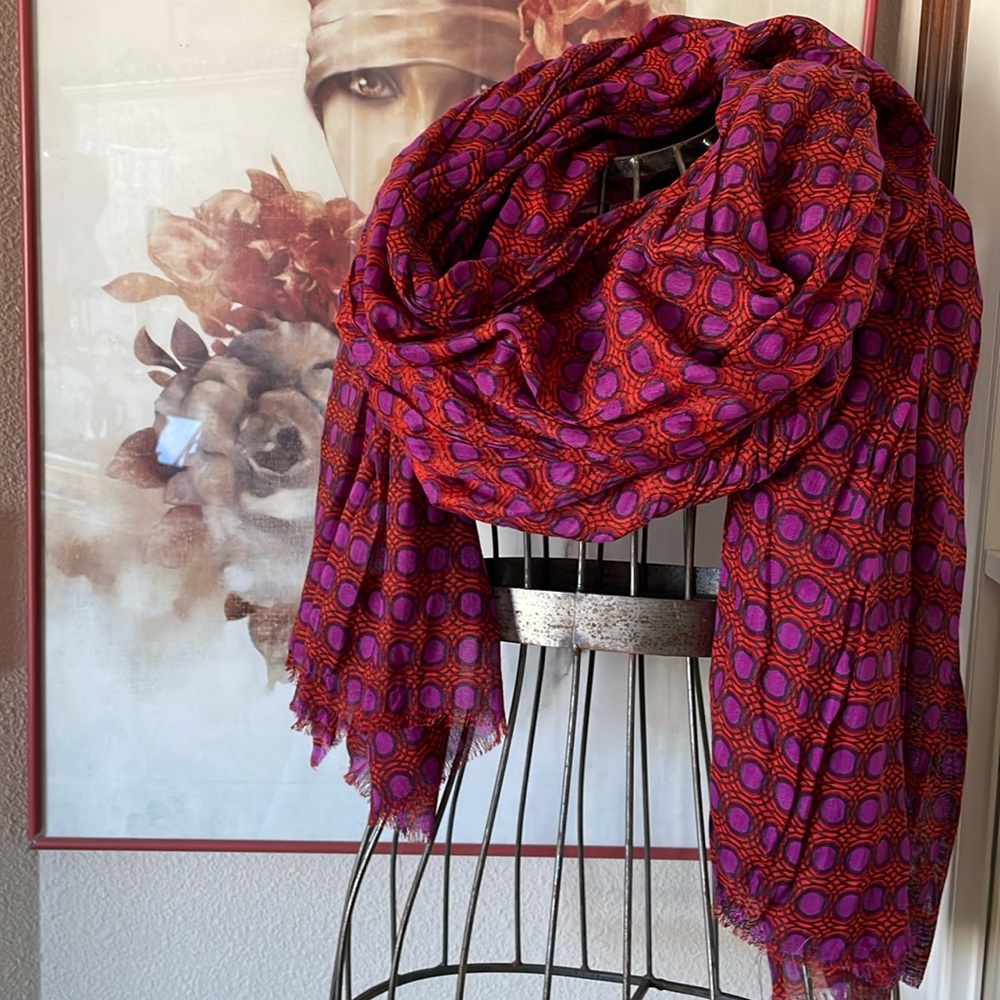 lulla collection by BINDYA Large Viscose Bright Pattern Scarf/Wrap